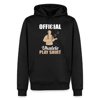 Official Ukulele Playing Shirt Melody - Men’s Premium Organic Hoodie - black - Front - Nico (187cm)