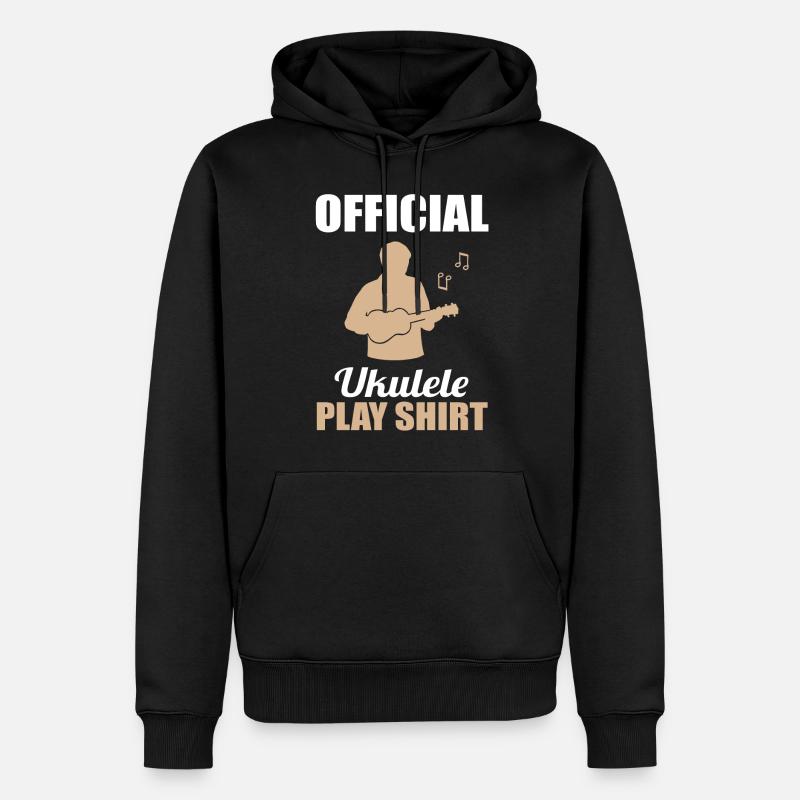 Chemise officielle de ukulélé Melody - Sweat à capuche Premium bio Homme - noir