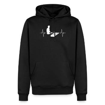 Herzschlag Xylophon Virtuosität - Männer Premium Bio Hoodie - Schwarz - Vorne - Nico (187cm)