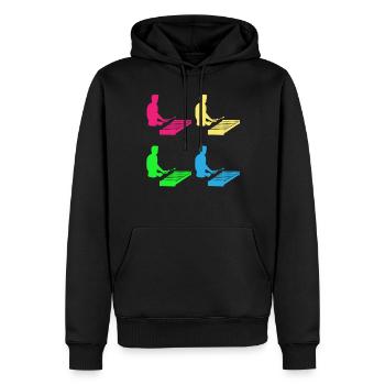 Bunte Rhythmen Xylophon Virtuose Geschenk - Männer Premium Bio Hoodie - Schwarz - Vorne - Nico (187cm)