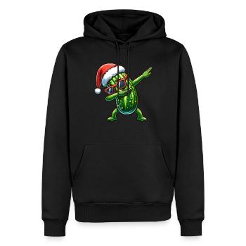Saure Gurke Dabbing Weihnachten Weihnachtsmütze - Männer Premium Bio Hoodie - Schwarz - Vorne - Nico (187cm)
