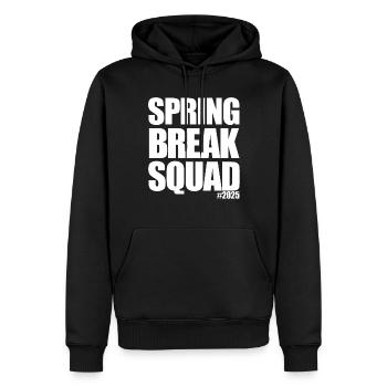 Spring Break Squad #2025 Spring Break 2025 - Männer Premium Bio Hoodie - Schwarz - Vorne - Nico (187cm)