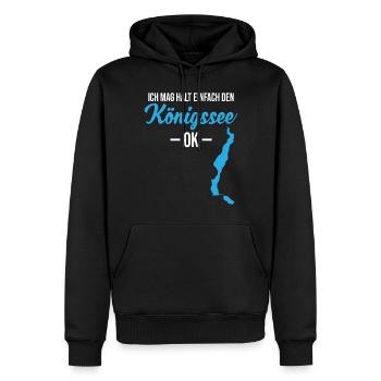 Königssee, tout simplement génial - Pour être clair ! - Sweat à capuche Premium bio Homme - noir - Devant - Nico (187cm)