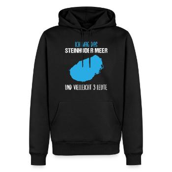 Steinhuder Meer & 3 personnes - Sweat à capuche Premium bio Homme - noir - Devant - Nico (187cm)
