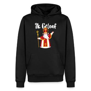 Sinterklaas Ik Geloof Ich glaube an niederländisch - Männer Premium Bio Hoodie - Schwarz - Vorne - Nico (187cm)