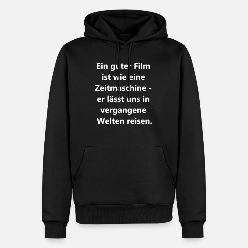 Soirée cinéma rétro - Sweat à capuche Premium bio Homme - noir