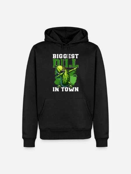 Dill Gurke Lustiger Vegetarier - Männer Premium Bio Hoodie - Schwarz