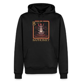 B steht für Baphomet-Dämonen-Okkulte-Teufel-Anbetu - Männer Premium Bio Hoodie - Schwarz - Vorne - Nico (187cm)