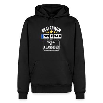 Oldtimer 1994 nicht alt nur Klassisch geschenk - Männer Premium Bio Hoodie - Schwarz - Vorne - Nico (187cm)