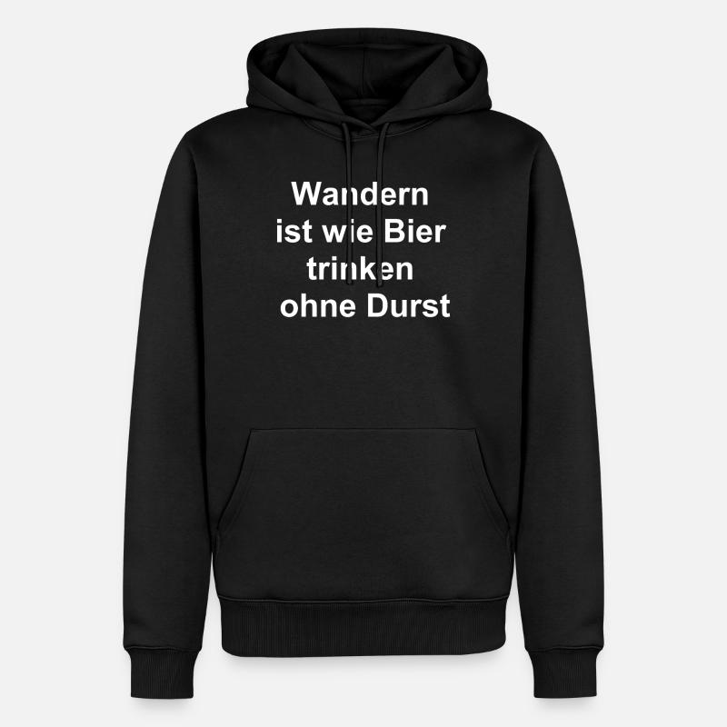 Wander-Bier Geschenk - Männer Premium Bio Hoodie - Schwarz
