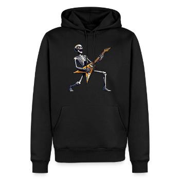 Gitarrist E-Gitarre Gitarrenlehrer Rockkonzert - Männer Premium Bio Hoodie - Schwarz - Vorne - Nico (187cm)