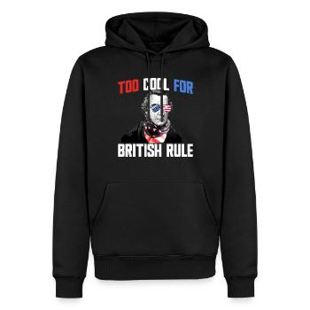 Zu cool für die britische Herrschaft Patrick Henry - Männer Premium Bio Hoodie - Schwarz - Vorne - Nico (187cm)