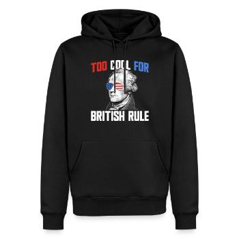 Zu cool für die britische Herrschaft Alexander Ham - Männer Premium Bio Hoodie - Schwarz - Vorne - Nico (187cm)