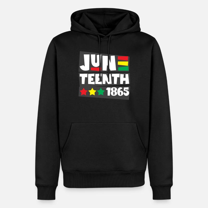 Juneteenth 1865 Juneteenth Schwarze Freiheit - Männer Premium Bio Hoodie - Schwarz