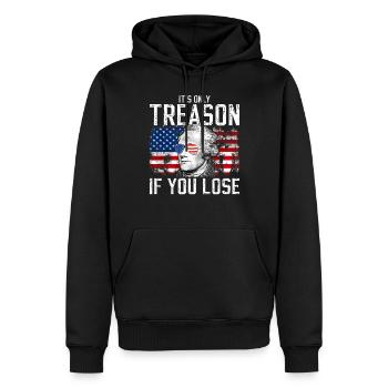 Es ist nur Verrat, wenn man Alexander Hamilton ver - Männer Premium Bio Hoodie - Schwarz - Vorne - Nico (187cm)