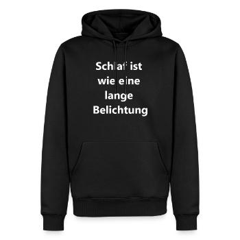 Cadeau de Nuits blanches dans le noir - Sweat à capuche Premium bio Homme - noir - Devant - Nico (187cm)