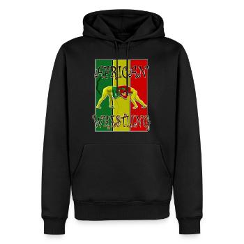 African wrestling - Sweat à capuche Premium bio Homme - noir - Devant - Nico (187cm)