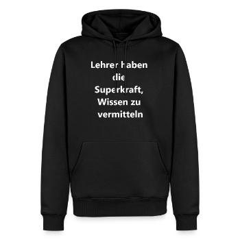 Leidenschaftlicher Lehrer Geschenk - Männer Premium Bio Hoodie - Schwarz - Vorne - Nico (187cm)