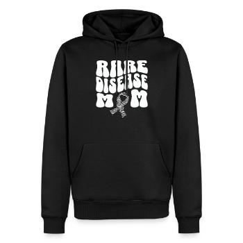 Sensibilisierung für Frauen mit seltenen Krankheit - Männer Premium Bio Hoodie - Schwarz - Vorne - Nico (187cm)