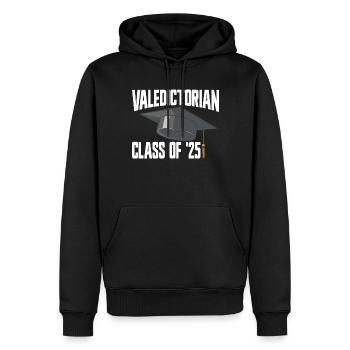 Jahrgangsbester der 25. Klasse, Abschluss 2025 - Männer Premium Bio Hoodie - Schwarz - Vorne - Nico (187cm)