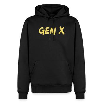 Gen X Generation X Gen X - Männer Premium Bio Hoodie - Schwarz - Vorne - Nico (187cm)