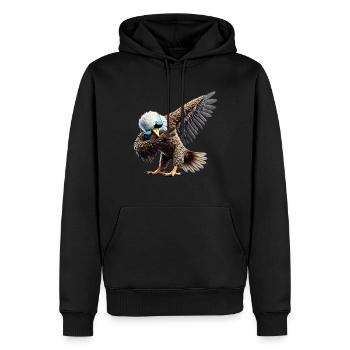 Dabbing Adler Tier Tierliebhaber Cool Motiv Dab - Männer Premium Bio Hoodie - Schwarz - Vorne - Nico (187cm)