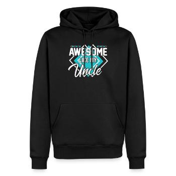Großartig wie mein Onkel - Männer Premium Bio Hoodie - Schwarz - Vorne - Nico (187cm)