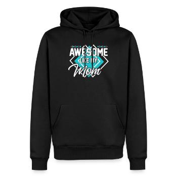 Großartig wie meine Mutter - Männer Premium Bio Hoodie - Schwarz - Vorne - Nico (187cm)