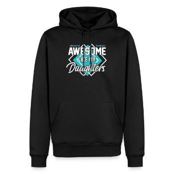 Großartig wie meine Töchtertolles Tochter-T-Shirt - Männer Premium Bio Hoodie - Schwarz - Vorne - Nico (187cm)
