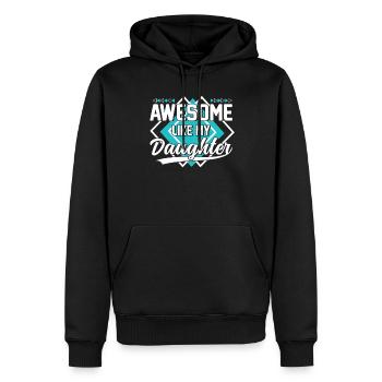 Großartig wie meine Tochter - Männer Premium Bio Hoodie - Schwarz - Vorne - Nico (187cm)