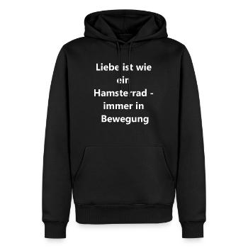 Lustiges Hamstergeschenk - Männer Premium Bio Hoodie - Schwarz - Vorne - Nico (187cm)