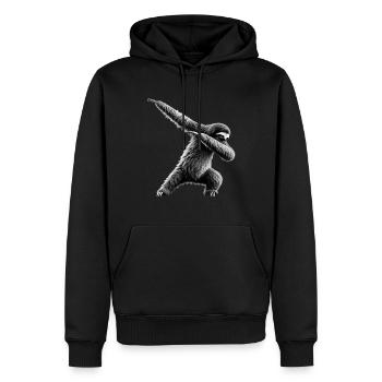 Lustiges Dabbing Faultier Dance Tierliebhaber Dab - Männer Premium Bio Hoodie - Schwarz - Vorne - Nico (187cm)