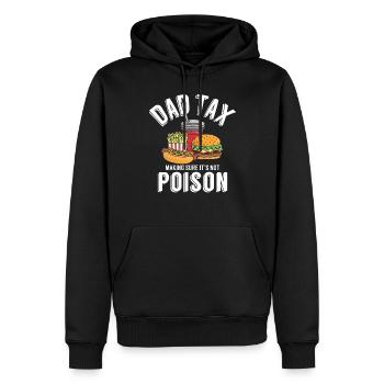 Papa-Steuer stellt sicher, dass es kein Gift-Vater - Männer Premium Bio Hoodie - Schwarz - Vorne - Nico (187cm)