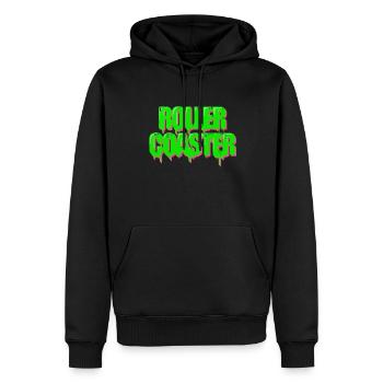 Montagnes russes - Sweat à capuche Premium bio Homme - noir - Devant - Nico (187cm)