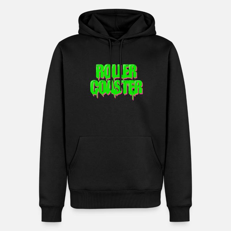 Achterbahn - Männer Premium Bio Hoodie - Schwarz