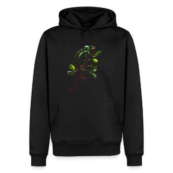 Chamäleon Motiv Tier Tierliebhaber Reptilien Echse - Männer Premium Bio Hoodie - Schwarz - Vorne - Nico (187cm)