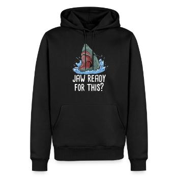 Jaw bereit für diesen Hai für Kinder, Mädchen und - Männer Premium Bio Hoodie - Schwarz - Vorne - Nico (187cm)