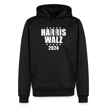 Harris Walz 2024 Kamala Harris 24 Präsident Harris - Männer Premium Bio Hoodie - Schwarz - Vorne - Nico (187cm)