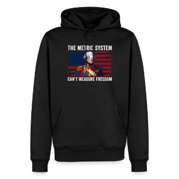 Das metrische System kann die Freiheit Washingtons - Männer Premium Bio Hoodie - Schwarz - Vorne - Nico (187cm)