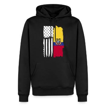 Ecuador-Amerikaner, stolze ecuadorianische Wurzeln - Männer Premium Bio Hoodie - Schwarz - Vorne - Nico (187cm)