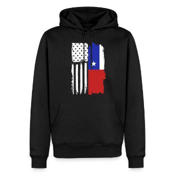 Chilenischer Amerikaner, stolze chilenische Wurzel - Männer Premium Bio Hoodie - Schwarz - Vorne - Nico (187cm)