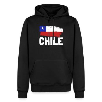 Chile-Flagge Stolzes chilenisches patriotisches ch - Männer Premium Bio Hoodie - Schwarz - Vorne - Nico (187cm)