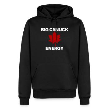 Big Canuck Energy Maple Leaf Proud Canadian K - Men’s Premium Organic Hoodie - black - Front - Nico (187cm)