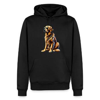 Lustige Golden Retriever Hund Kunst Hundebesitzer - Männer Premium Bio Hoodie - Schwarz - Vorne - Nico (187cm)