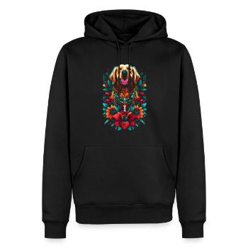 Lustige Golden Retriever Hund Kunst Hundebesitzer - Männer Premium Bio Hoodie - Schwarz - Vorne - Nico (187cm)
