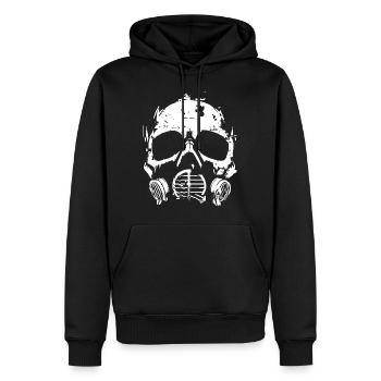 Gas Mask - Skull - Skull - Men’s Premium Organic Hoodie - black - Front - Nico (187cm)