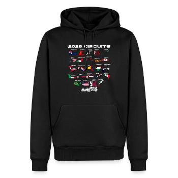 Formelrennen 2025 Rennstrecken Rennwagen Herrenfor - Männer Premium Bio Hoodie - Schwarz - Vorne - Nico (187cm)