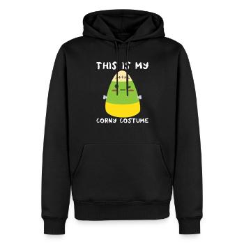 Das ist mein kitschiges Kostümmonster Candy Corn - Männer Premium Bio Hoodie - Schwarz - Vorne - Nico (187cm)