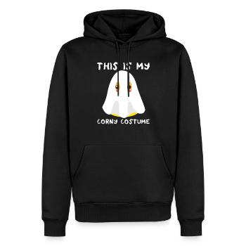 Das ist mein Corny-Kostüm für Kinder, Ghost Candy - Männer Premium Bio Hoodie - Schwarz - Vorne - Nico (187cm)