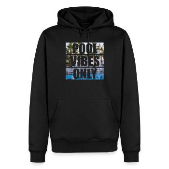 Pool Vibes Only Lustiges Schwimmbad-Schwimmteam - Männer Premium Bio Hoodie - Schwarz - Vorne - Nico (187cm)
